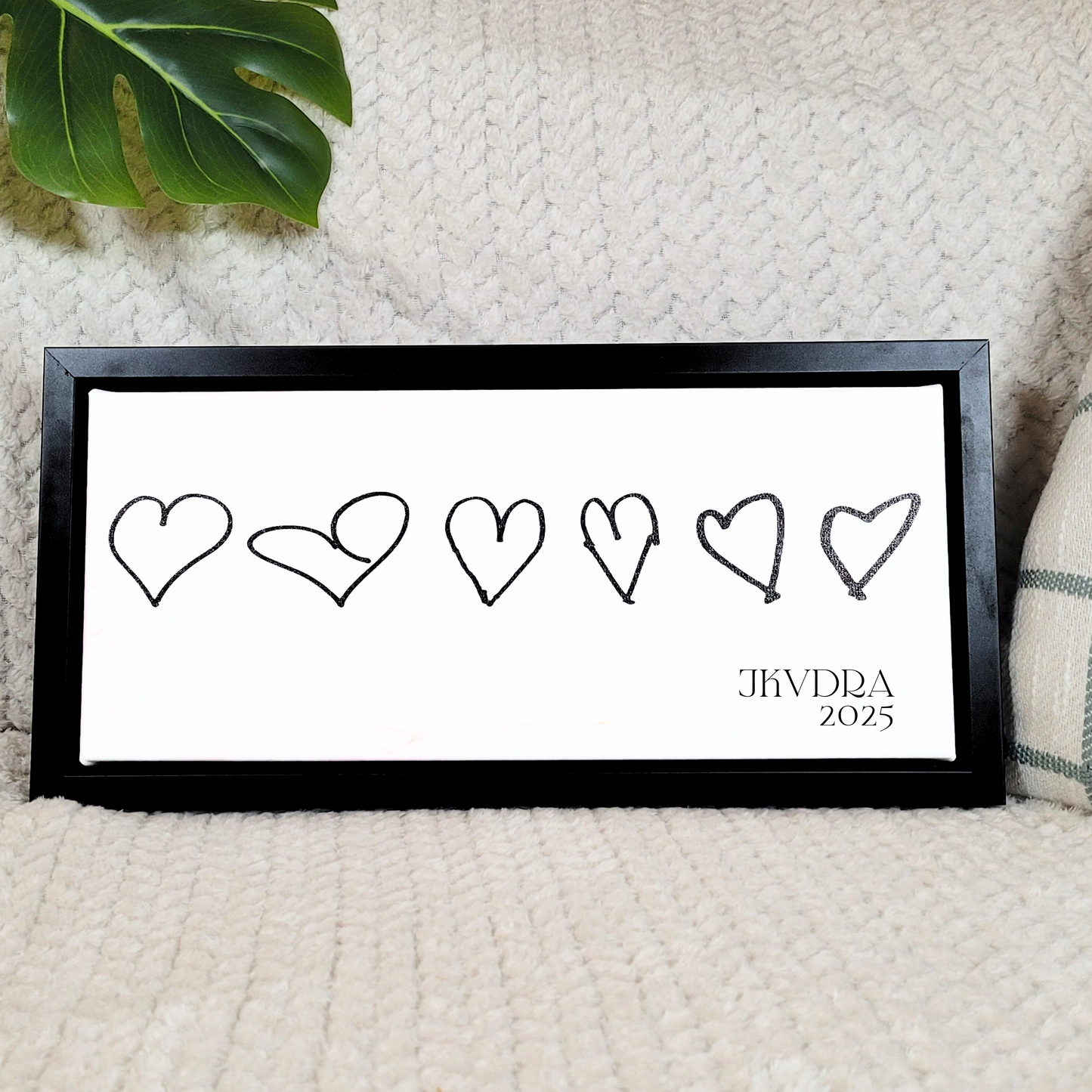 Hand-Drawn Heart Canvas Sign