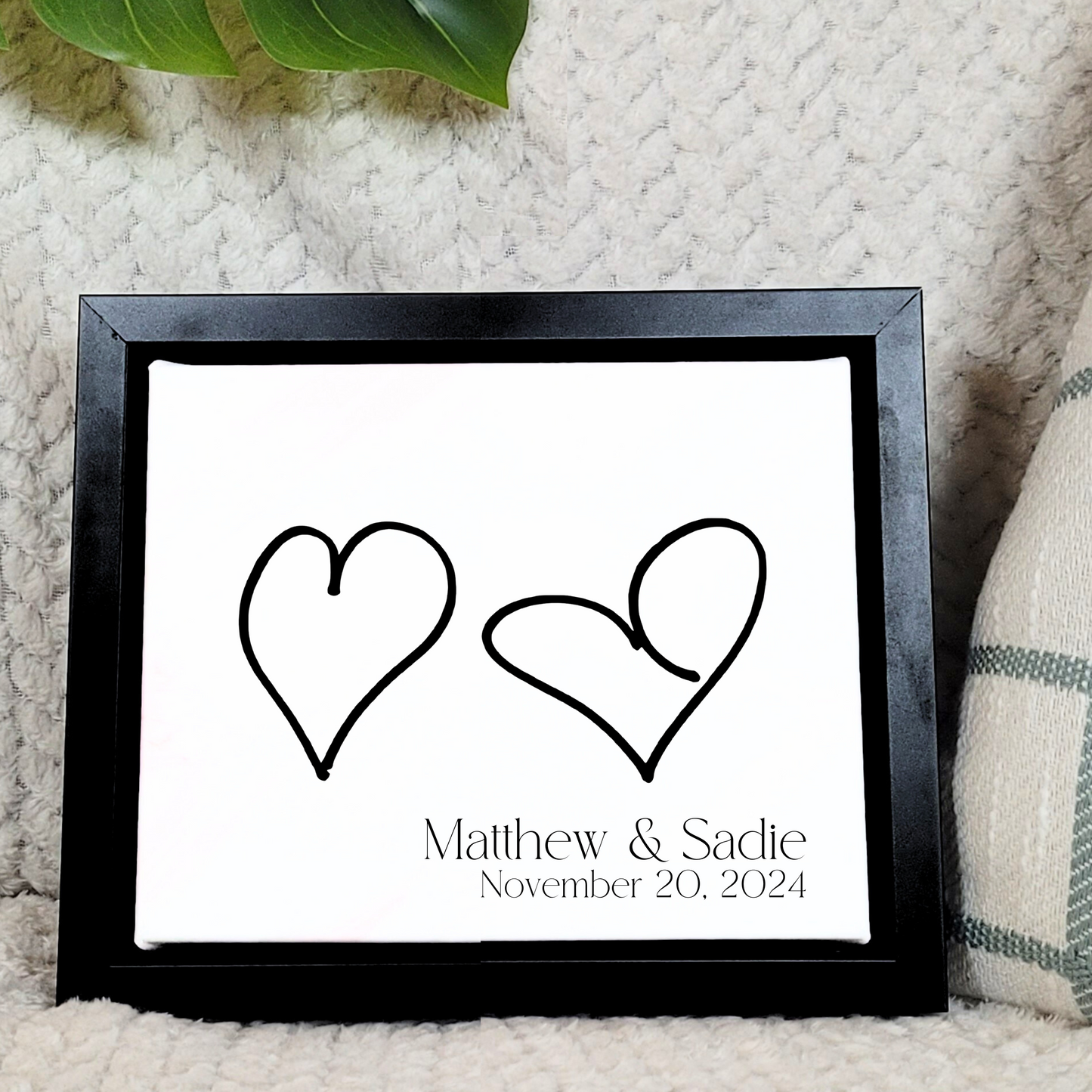 Hand-Drawn Heart Canvas Sign