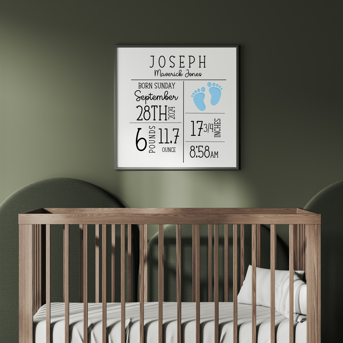 Personalized Baby Birth Stats Canvas – A Cherished Keepsake