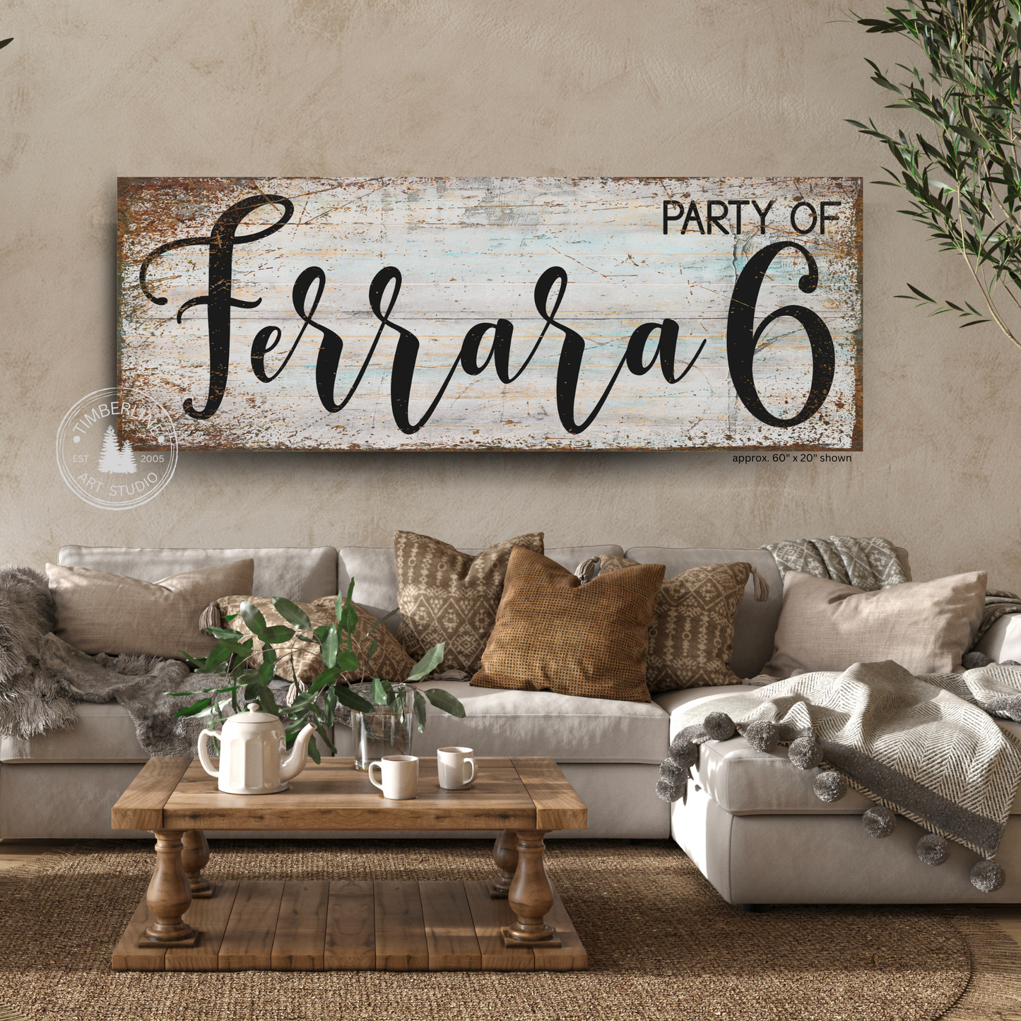 Personalized Rustic Farmhouse Party Of Canvas