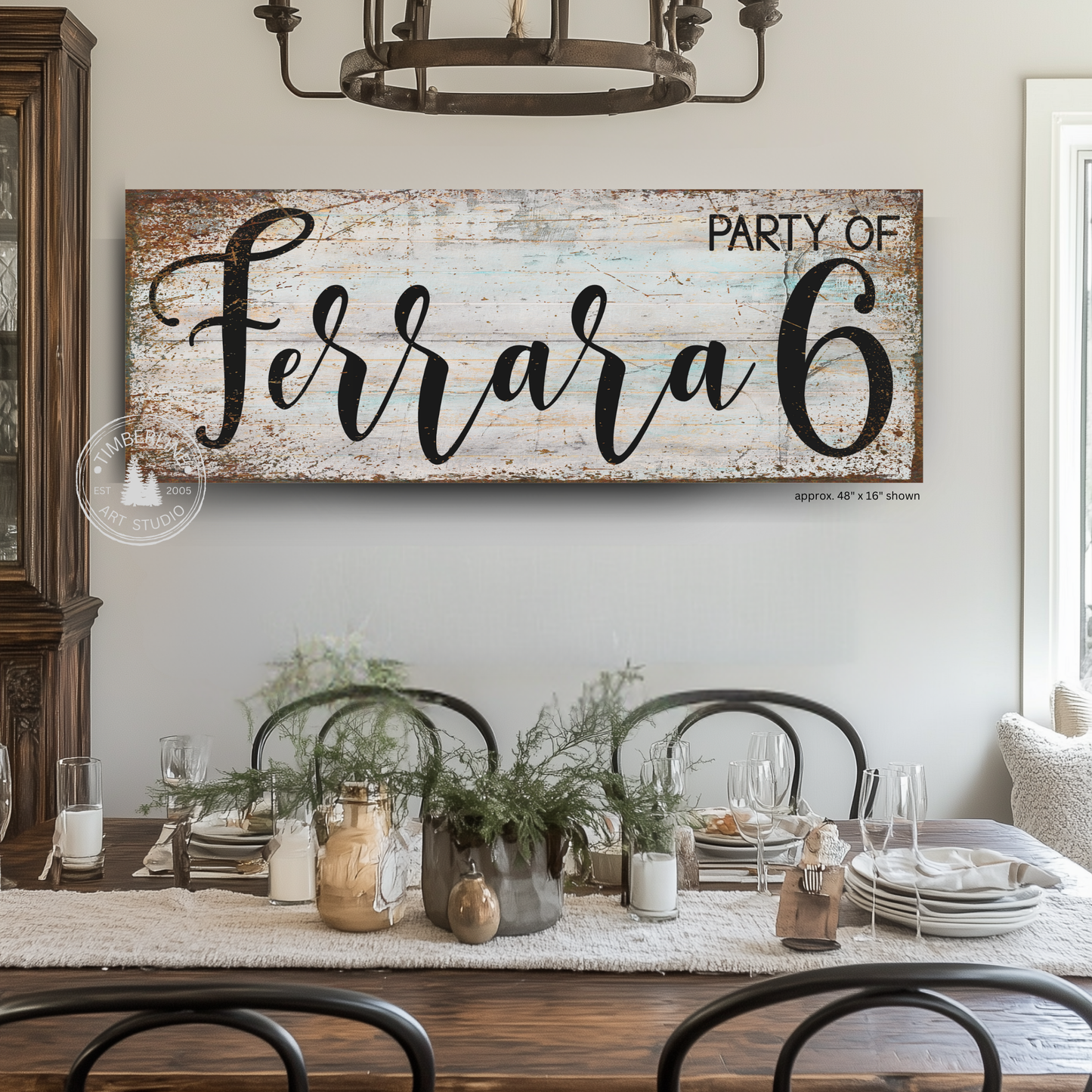 Personalized Rustic Farmhouse Party Of Canvas