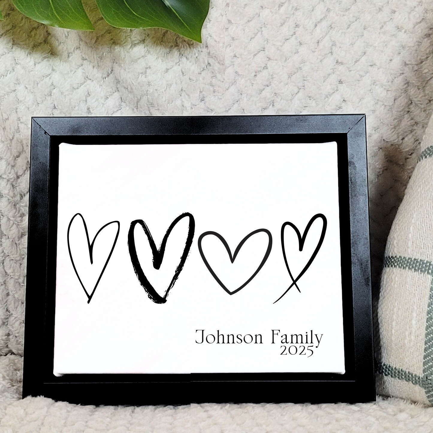 Hand-Drawn Heart Canvas Sign