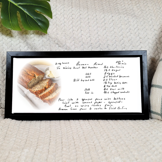 Handwritten Recipe Canvas Sign