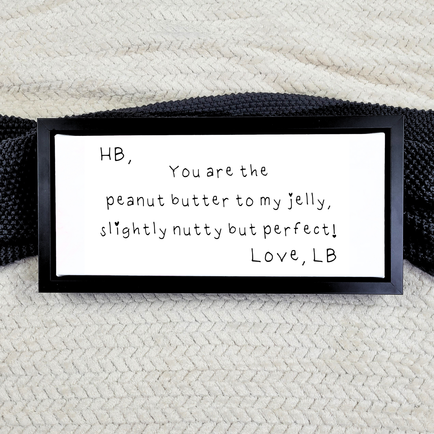 Large Handwritten Note Canvas Sign