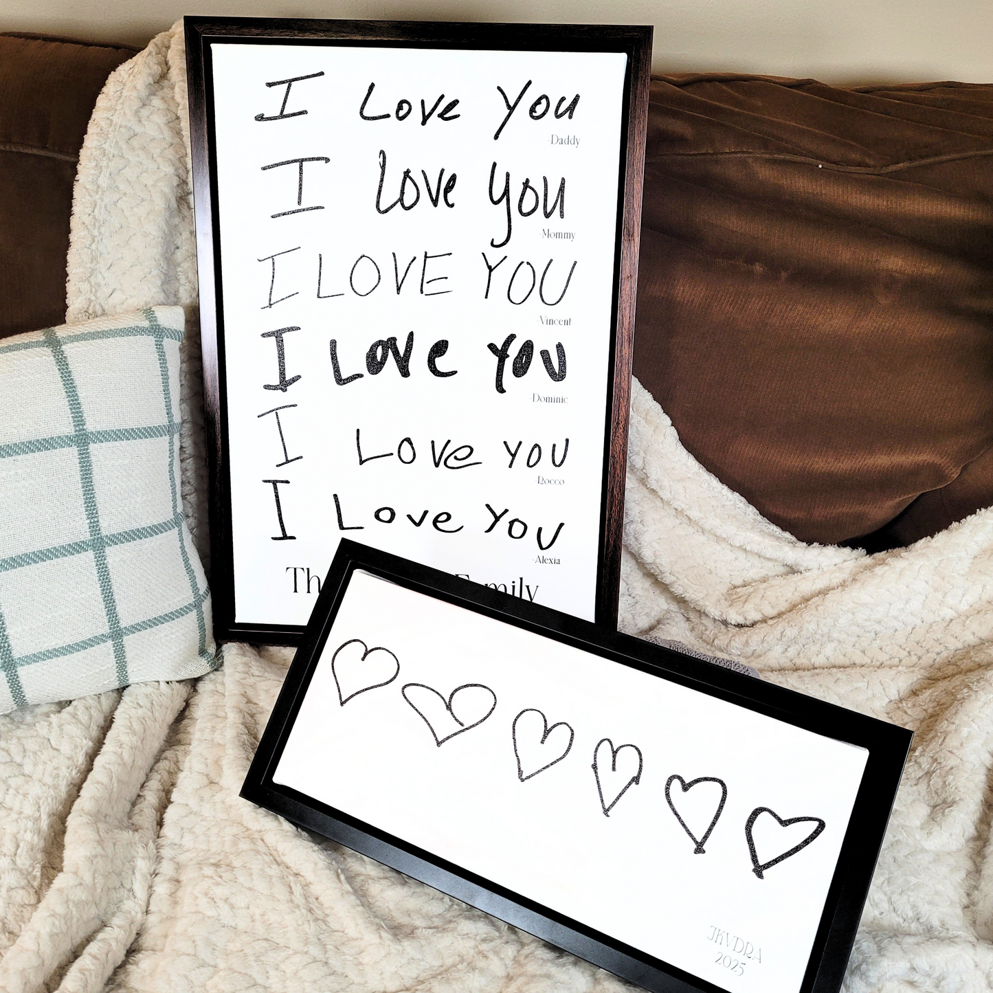 Handwritten I Love You Canvas Sign