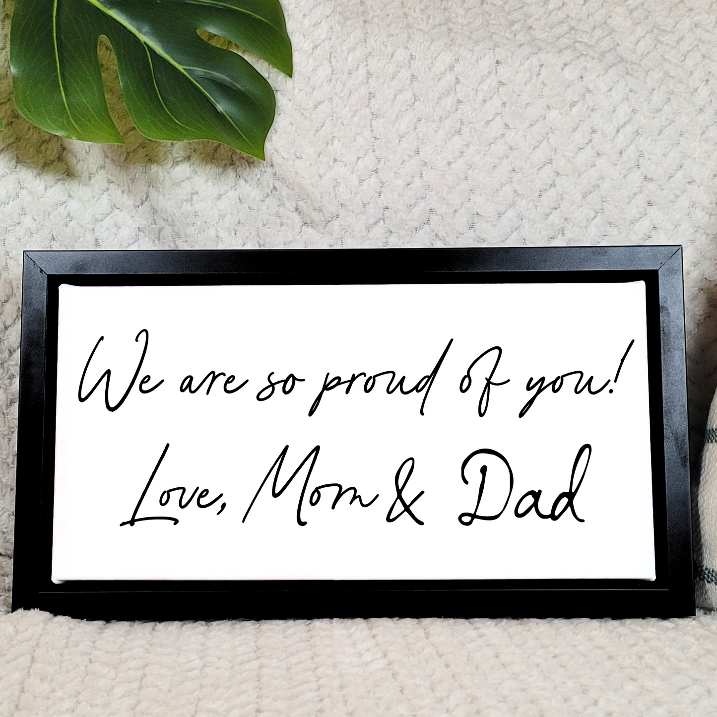 Small Handwritten Note With Photo Canvas Sign