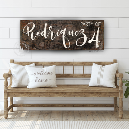Personalized Rustic Farmhouse Party Of Canvas