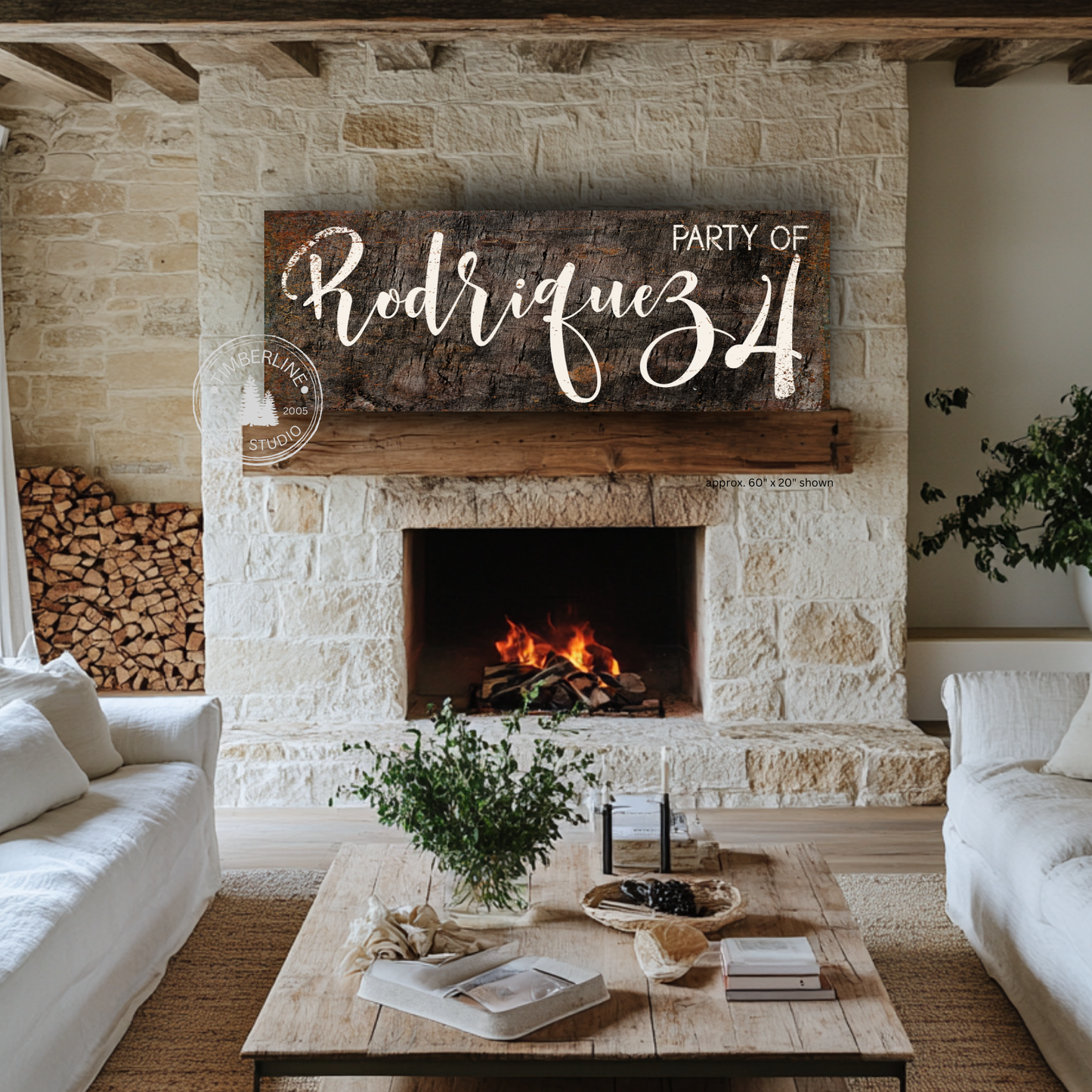 Personalized Rustic Farmhouse Party Of Canvas